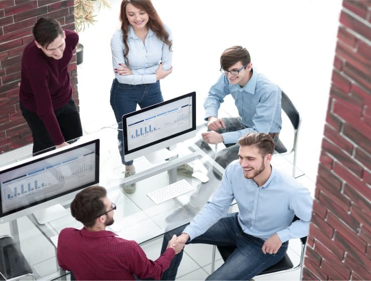 NovaDev team reviewing a client project