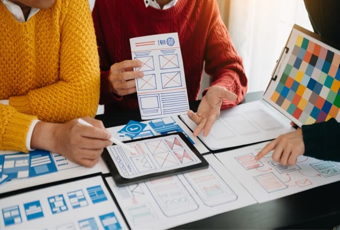 Engineers architecting a custom system
